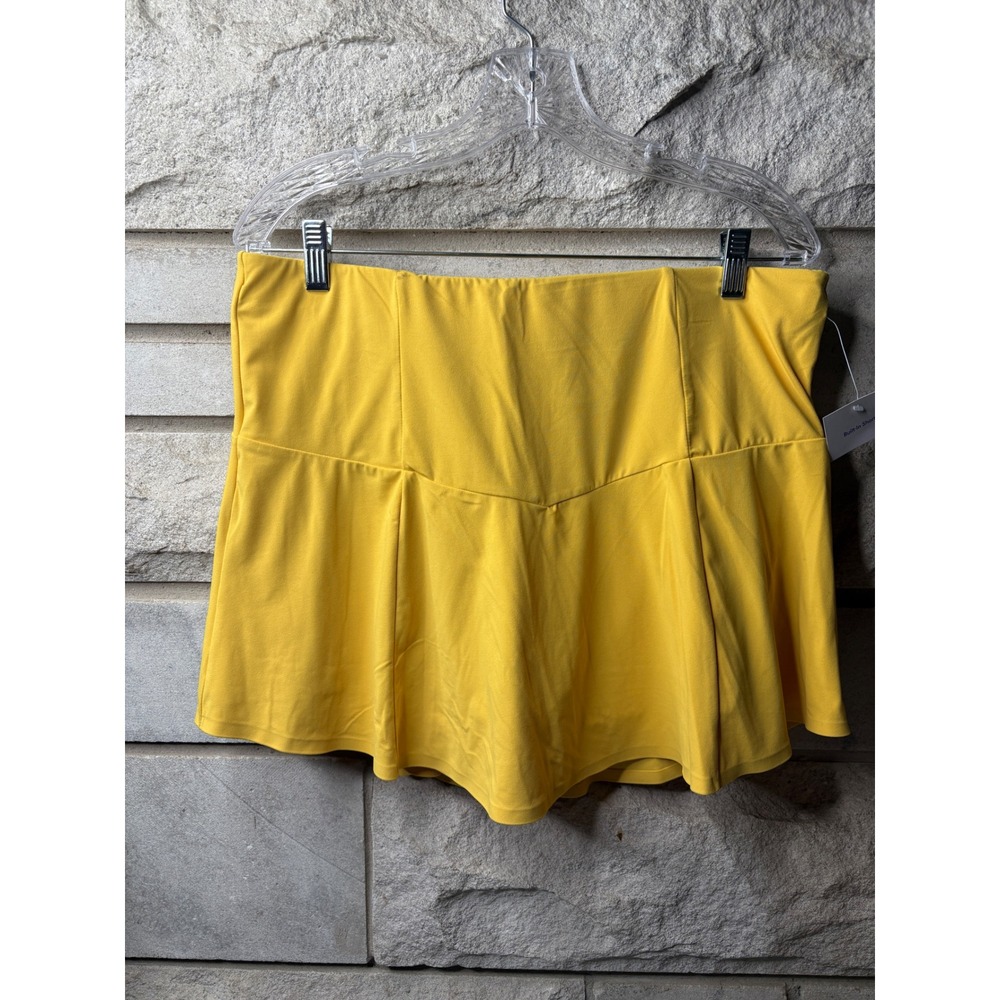 JoyLab Womens High-Rise Skort Yellow Athletic Tennis Pickleball Skirt Large‎ NWT